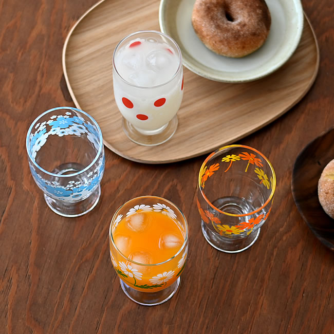  
アデリアレトロ 台付きグラス 