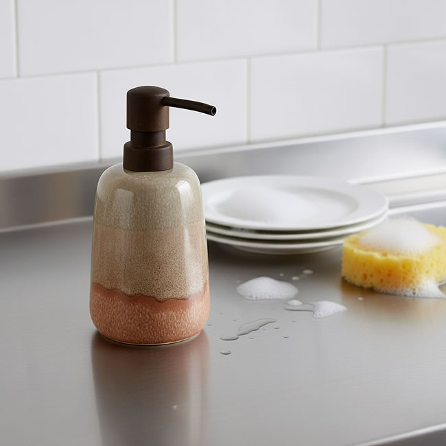  
ソイル／土の温もりを感じるナチュラルカラーのソープディスペンサー 