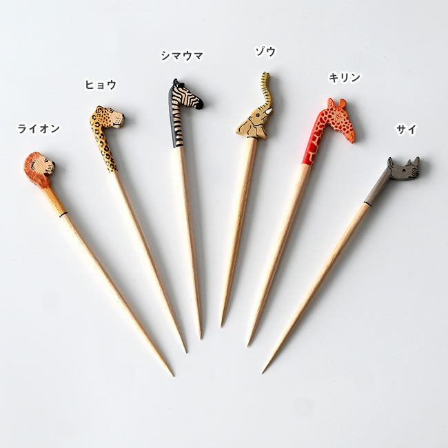  
ライオン・ヒョウ・シマウマ・ゾウ・キリン・サイの6種セット 