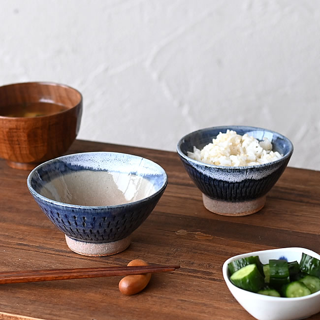 高台飯茶碗 トビ青 | ゼネラルストア オルネ