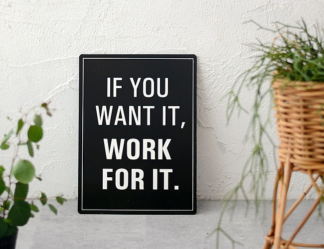 ウォールサイン WORK FOR IT