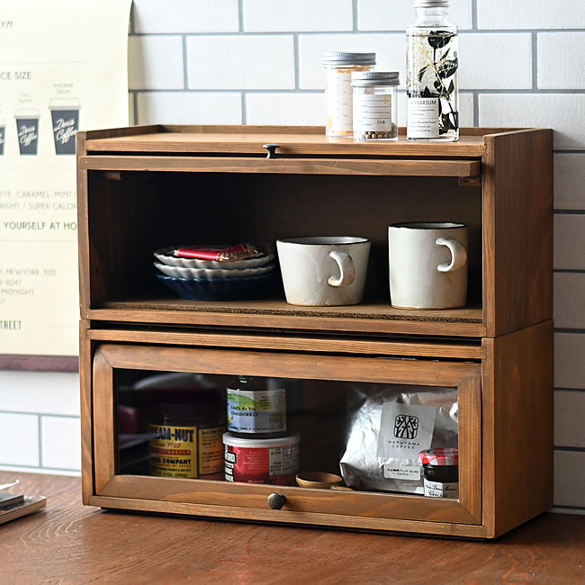 WOOD スタッキングキャビネット