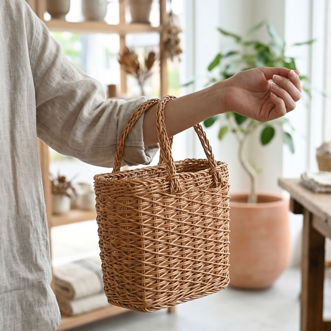 腕に掛けて持てるユティル レクトトートバッグ Sサイズ