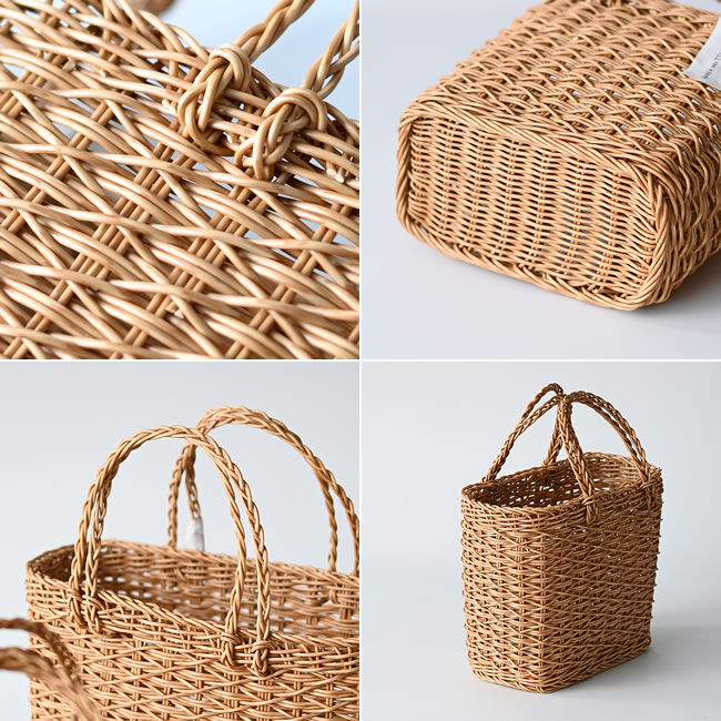 ハンドルや底面などユティル レクトトートバッグのディテール