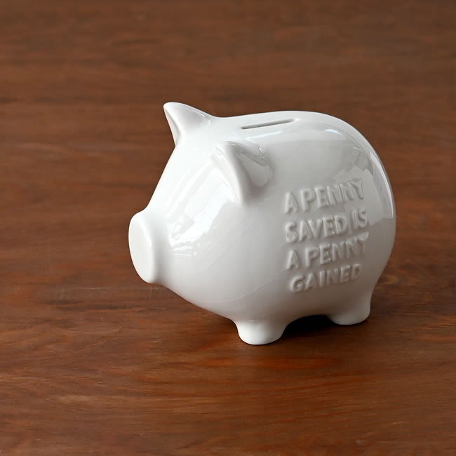 CRACKLE ピギーバンク｜貫入仕上げの陶器製ブタの貯金箱｜ゼネラル