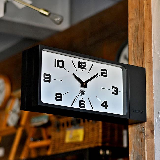  
ダブルフェイスクロック レクタングル 