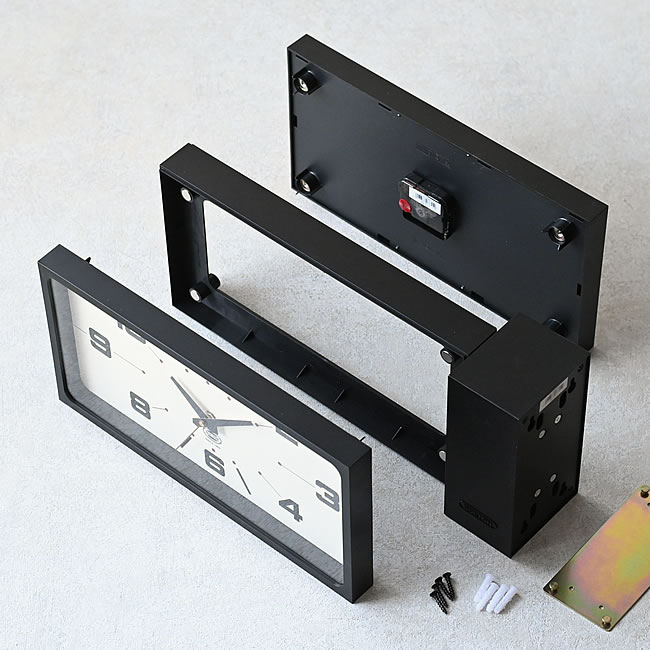  
ダブルフェイスクロック レクタングル 