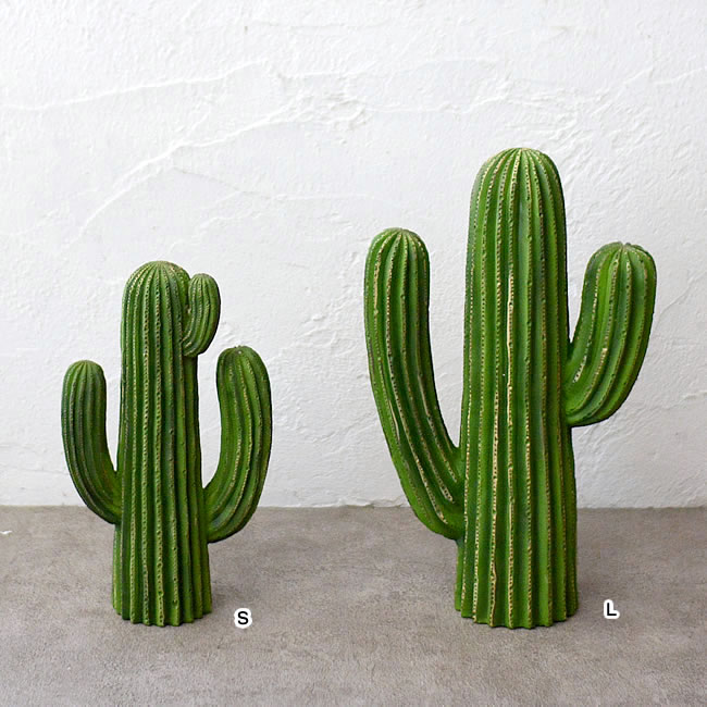  
サボテンオブジェSサイズとLサイズの比較 