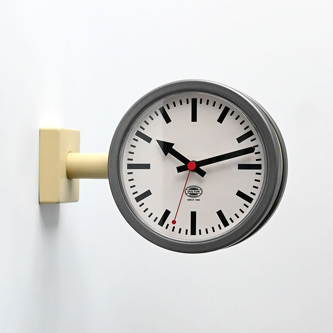 DULTON ダブルフェイスクロック 両面ウォール時計 コンパクト RAW