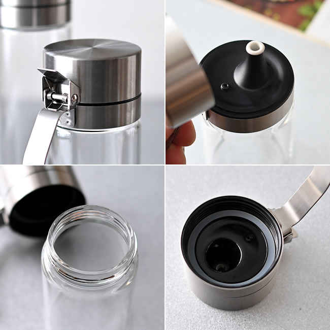 注ぎ口や内部構造のクローズアップ