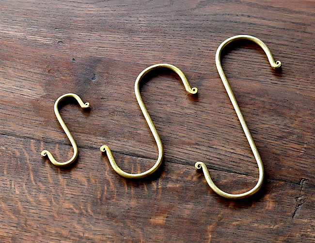  
BRASS S字フック 