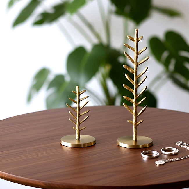 ツリー型 アクセサリースタンド／ゴールド｜ゼネラルストア オルネ
