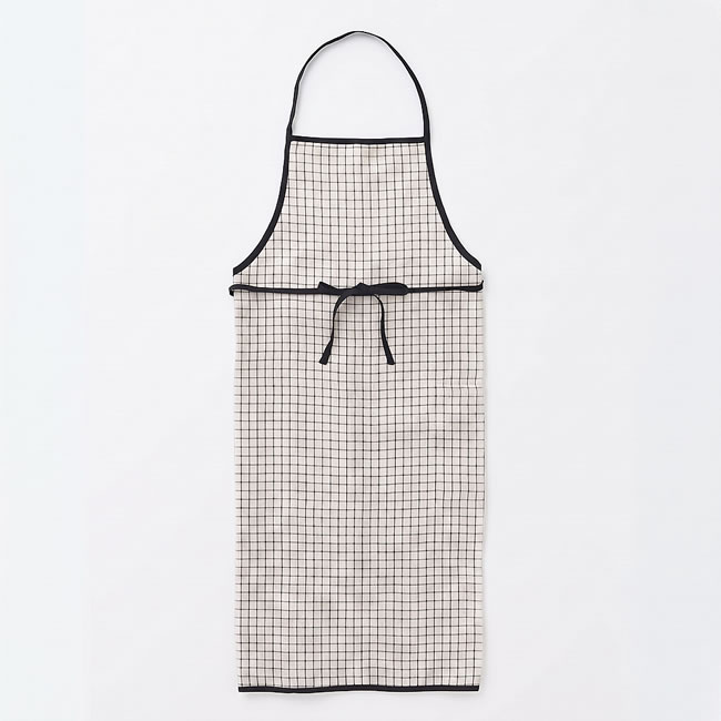 fog linen work パイピングエプロン ジェン平置き全体