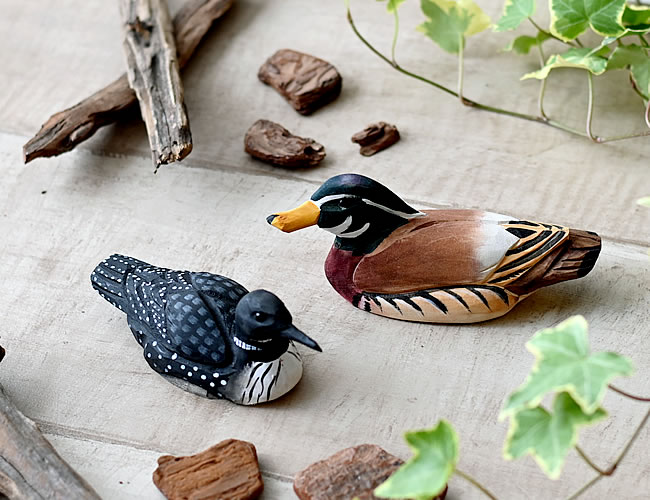 WOODEN ダックオブジェ