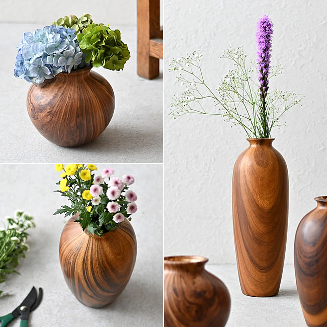  
WOOD GRAIN フラワーベース 