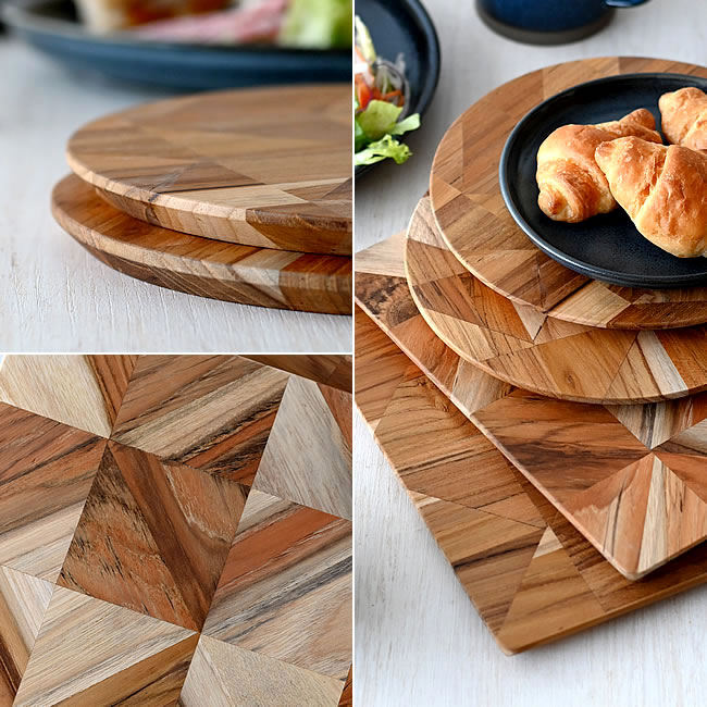TEAK パーケットボード ラウンド