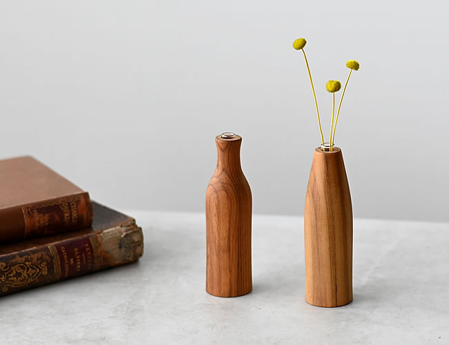 WOOD フラワーベース ノッポ