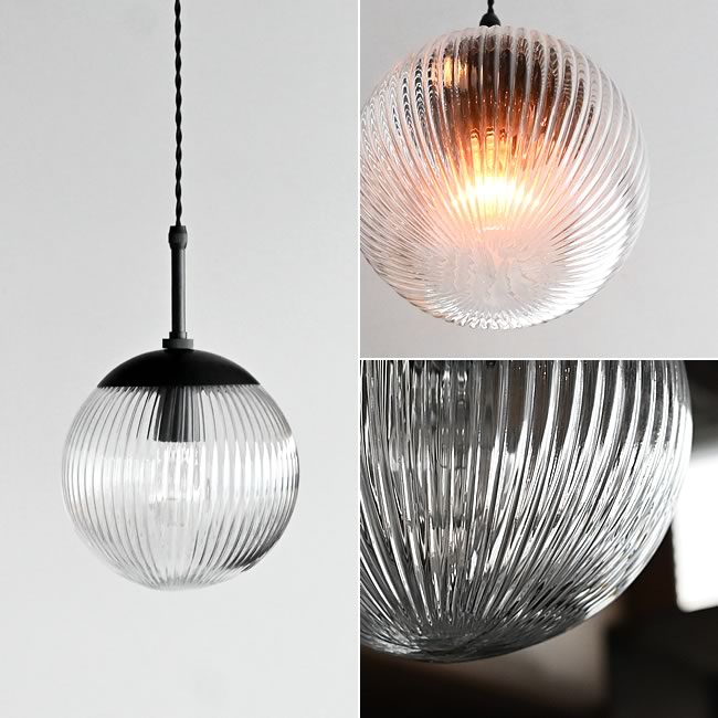  
プリーツガラスシェードの点灯時と質感アップ 