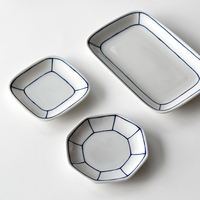  
江戸印判 白磁皿 