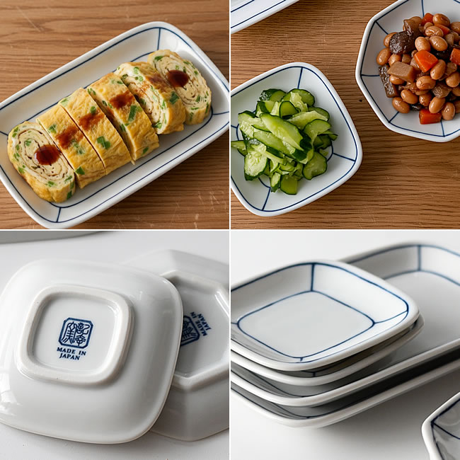  
江戸印判 白磁皿 