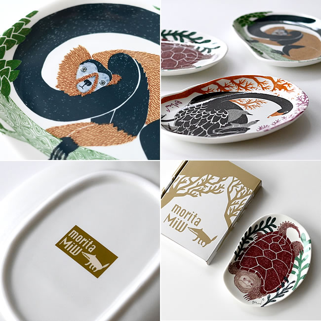  
morita MiW 動物柄のミニプレート 