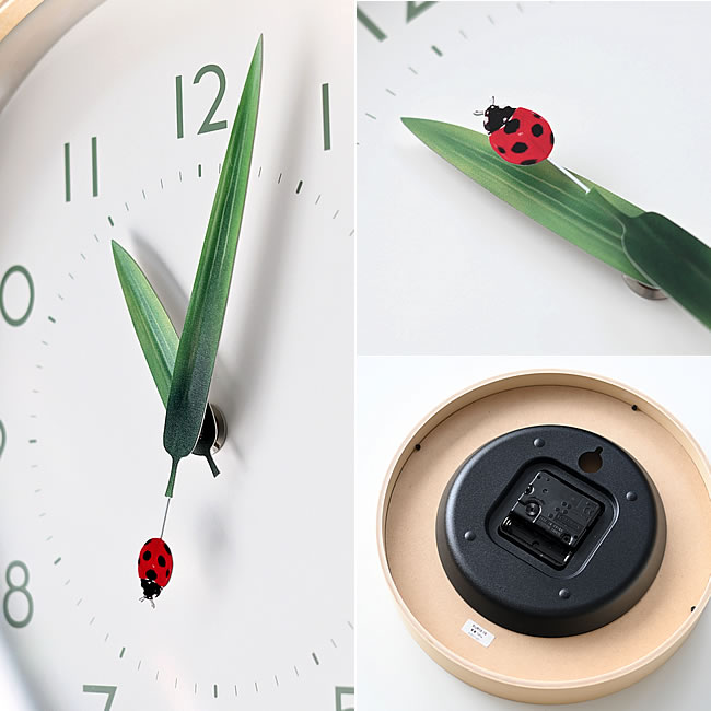  
とまり木の時計 てんとう虫 