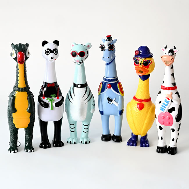 個性豊かな6種類のアニマルが並ぶBRONX BROTHERSのスクイーズアニマル