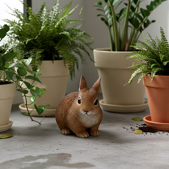  
リアルなウサギの貯金箱 