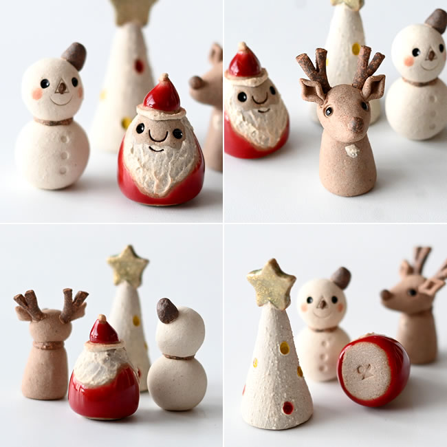  
信楽焼 クリスマス プチドール 