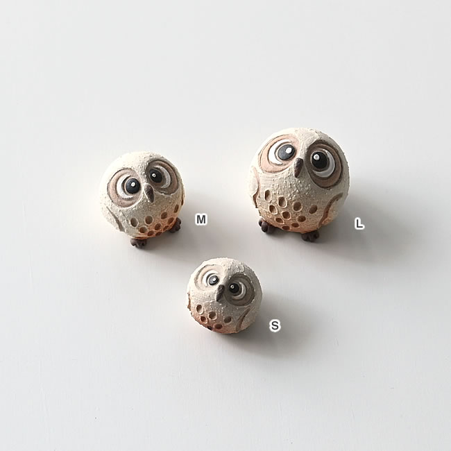  
信楽焼 まんまる ちびふくろう 