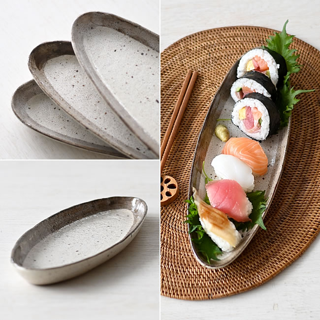 渕灰粉引 長皿 | ゼネラルストア オルネ 渕灰粉引 長皿 | ゼネラルストア オルネ