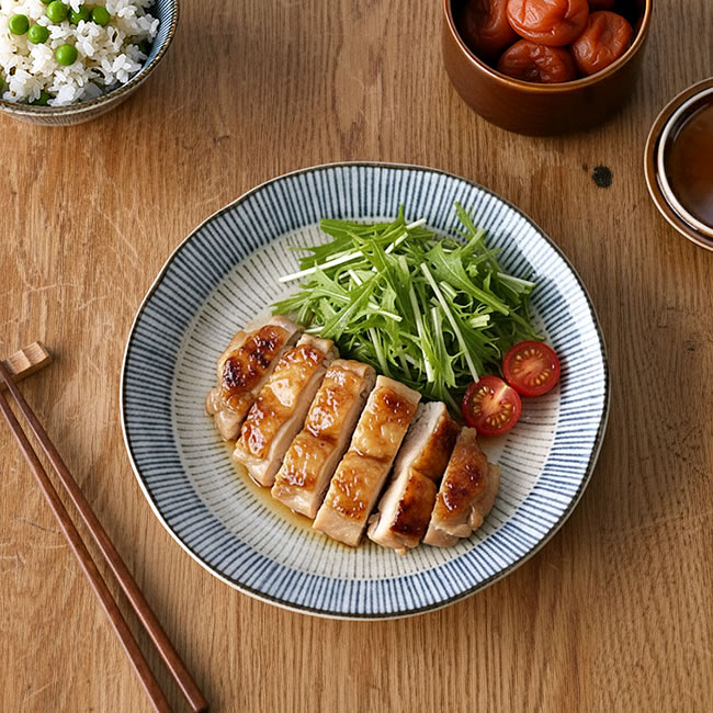 青茶十草 大皿｜和洋どちらも使える落ち着きの器｜ゼネラルストア オルネ