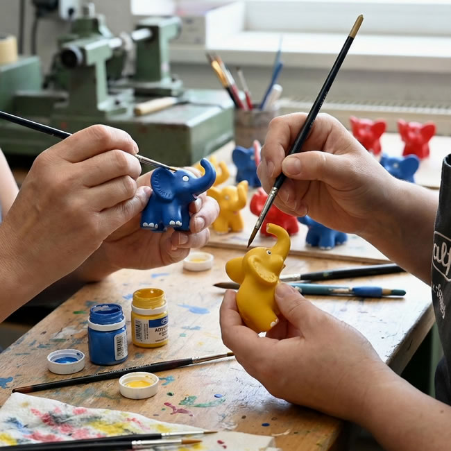 ALFI ゾウ型キーホルダー｜ハンドペイント｜ゼネラルストア オルネ