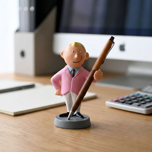  
デスクに置いた紳士ペンスタンド ペン立てとして使用イメージ 