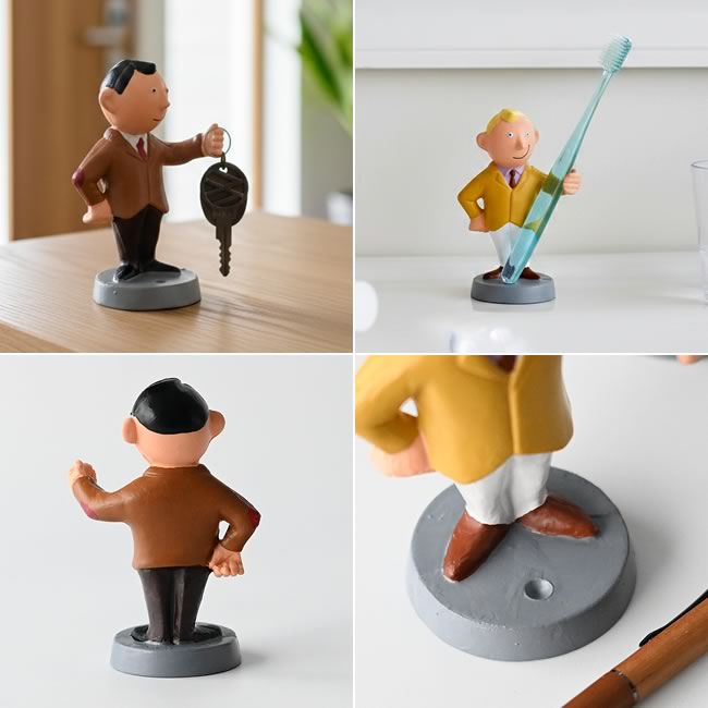  
鍵ホルダーや歯ブラシスタンドとして使える紳士フィギュアスタンド 