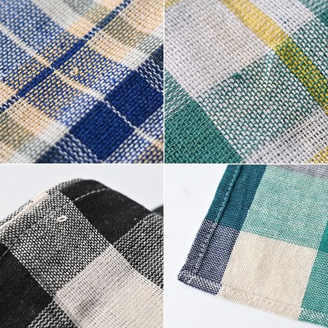  
イタワ織り チェック生地 織り目 ディテール 