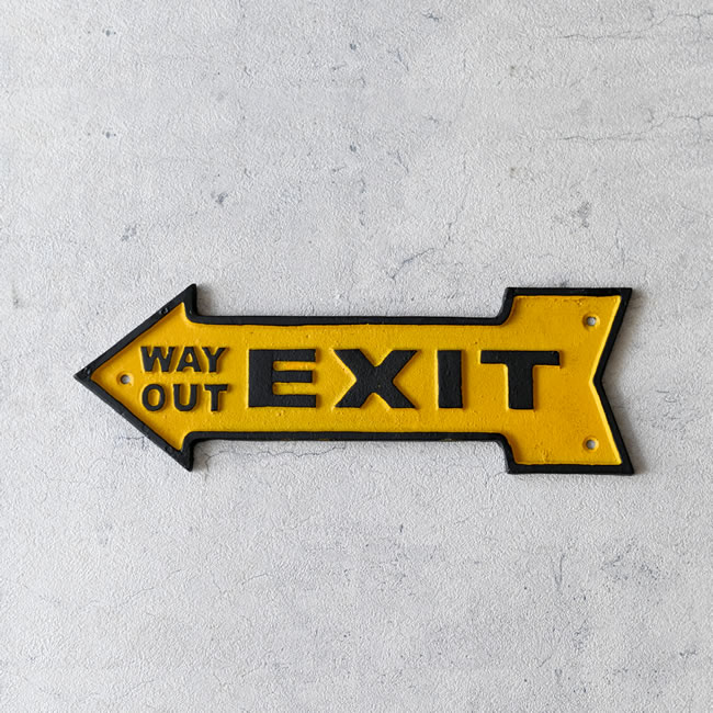 EXIT アイアンプレート