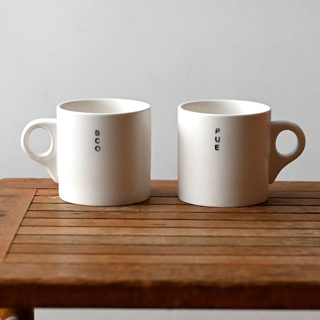  
PUEBCO スタンダードマグ ホワイト マット質感のシンプルなマグカップ 