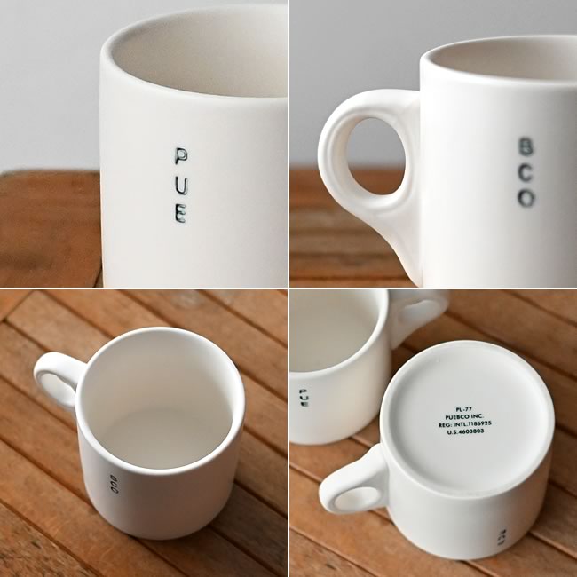  
PUEBCO スタンダードマグ ロゴアップ PUEとBCOの刻印ディテール 