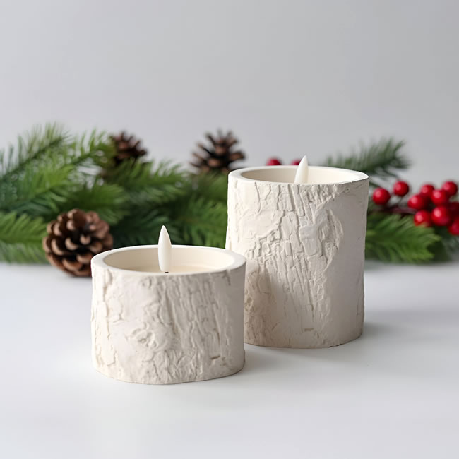  
切り株型 LEDキャンドル 