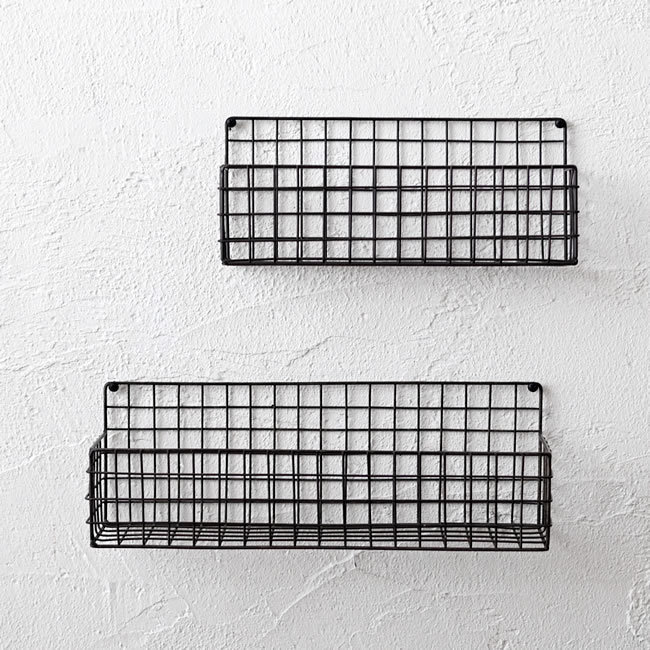 ショートとロングの2サイズを並べたジョセフアイアン ワイヤーラック