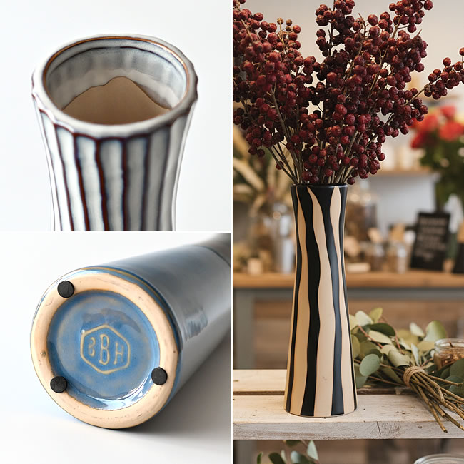 DRUM タワーベース｜ドライフラワーに合うスリム花器｜ゼネラルストア
