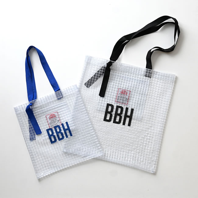 BBH クリアチェックトート SMALL ブルー ブラック 比較