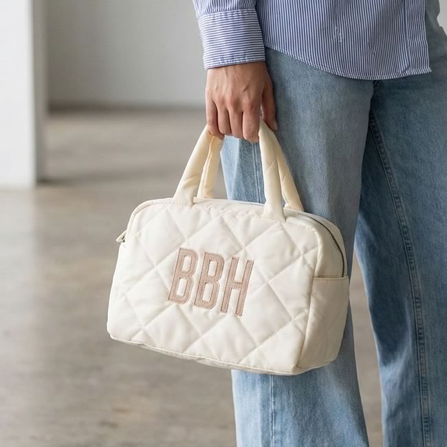 キルティング ミニボストンバッグ 保冷対応 ランチバッグ ｜ゼネラル