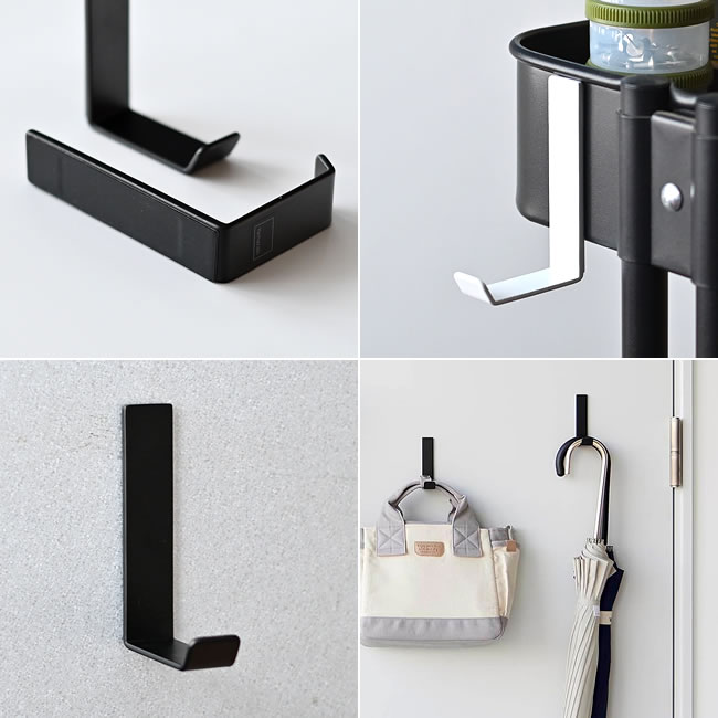  
ハンガーフック単体と使用イメージの組み合わせ画像 