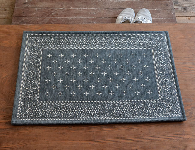 クロスバンダナラグ 80×50cm グレー