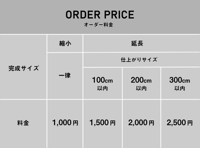 ペンダントコード長さ変更 サイズオーダー