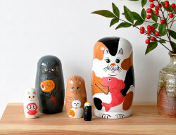ねこのお正月 マトリョーシカ